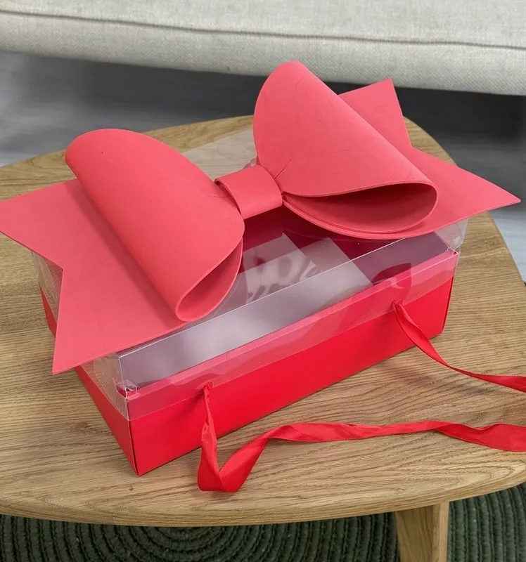 Caja de Regalo con Lazo, Rojo